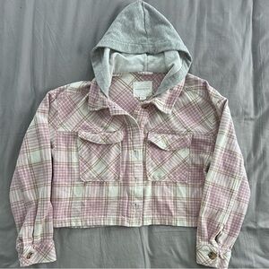 Cropped Hooded Shacket